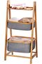 Shelf With Two Baskets, Bamboo, Household And Kitchen Storage, Space Saving Solution, - 8
