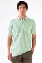 Men's Slim Fit Polo Collar Mint Green T-Shirt