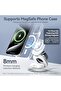 3-in-1 Wireless Charging station Silver, MagSafe 360° charger 15W Stand Fast Charging - 6