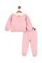 Girl's Basic Seasonal Brode Lace Collar, Oversize, Ruffled Sleeves, Stylish Tracksuit Set - 4
