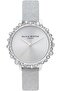 Analogue Quartz Watch For Women Under The Sea Collection With Silver Leather Strap