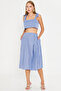 Women's Navy Blue Bustier Skirt Double Set Arm-25Y001092 - 2