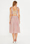 Women's Pink Bustier Skirt Double Set Arm-25Y001092 - 6