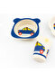 5 Piece Car Desinged Kids Bamboo Tableware Set - A - 2