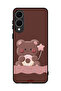 غطاء حماية لهاتف Samsung Galaxy S25 Edge بتصميم دب الدونات