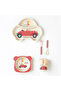 5 Piece Car Desinged Kids Bamboo Tableware Set - B