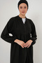 Women's Long Hijab Dress Black 1017 - 3