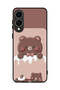 غطاء حماية لهاتف Samsung Galaxy S25 Edge بتصميم دب الفراولة