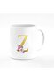 Designer Printed Coffee Mug 11oz Ceramic Personalised Cup - Custom Monogram Initial Letter