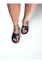 Brown Genuine Leather Thick Soled Flip Flops Women's Slippers - 3