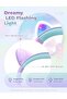 Kids Headphones with Cat Ear LED Light Up, Safe Volume Limit, Wired Foldable Over-Ear Headph - 4