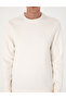 Ecru 3 Thread Regular Fit Crew Neck Basic Sweatshirt 50315021-Vr019 - 6