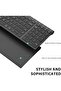 BK10 Bluetooth Keyboard - Universal Wireless & Rechargeable Ultra-Slim with Number Pad, Ergo - 5