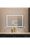 Rectangular LED Mirror, 80x60cm, Verite MotionGlow Marcello, Defog System - 4