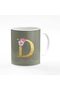 Designer Printed Coffee Mug 11oz Ceramic Personalised Gift Mugs Cup - Custom Monogram Init