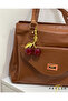 Large Bright Red Cherry Keychain & Bag Accessory - 4