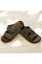 Orthopedic Two-Buckle Men's Khaki Slippers - 4