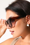 Women's uv400 cat eye brown sunglasses 23031 c3 light color - 8