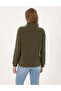 Khaki Comfort Fit Zippered Fleece Sweatshirt 50314954-Vr027 - 5