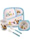 5 Piece Construction Bamboo Tableware Set