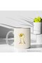 11oz Ceramic Coffee Mug with Custom Initial - W - 3