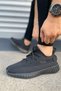 High Quality Lace-Up Sneaker Casual Knitwear Comfortable Sports Shoes Black Unisex - 4