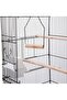 Bird Cage with Rolling Stand For Parakeets, Cockatiels & Budgies Detachable(Black) - 4
