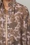 Women's Powder-Brown Color Flower Patterned Oversize Cut Shirt - 3
