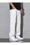 Men's White Baggy Jean Jeans – Relaxed Fit Loose Leg Oversize Street Fashion Denim - 5
