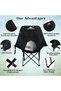 Portable Beach Chairs, Black Multi-Use Camping Chairs, Lightweight Folding Camping Chair w - 3