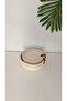 Coaster Ecru Polyester/ Handmade