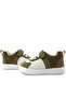 Genuine Leather Khaki Green Cream Color Velcro Baby Shoes - 8