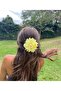Lemon Yellow Dahlia Hair Clip 🍋 - 3