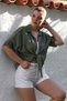 Khaki Shirt Collar Short Sleeve Non-Filling Washable Casual Woven Shirt 62 67 - 7