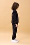 Boys' Seasonal Double Suit with Embroidery Print Detail - Black - 2