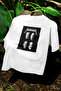 Metafisica Printed Unisex Circle Neck Cotton Oversize Fit Short Sleeve T-Shirt - 4