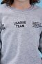 Boy's Crew Neck Printed Seasonal Top and Bottom Set - Gray - 4