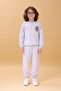 Boy's Seasonal Double Suit with Embroidery Print Detail - Ecru