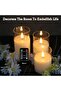 Rechargeable Flameless Candle, Flashing LED Pillar Real Wax Candle with Remote Control and - 8