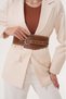 Staple Detailed Wide Belt Dress Belt Shirt Belt Coat Belt Body Belt Waist Belt - 3