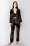 Women's Black 3 Piece Set, Dressing Gown Pants and Bralet Set - 4