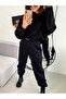 Unisex Men's Women's Unprinted Basic Printed Oversize 3 Thread Hooded Tracksuit Set - 4