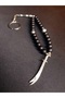 Onyx Stone Zülfikar Sword Detailed Prayer Beads Keychain / Bag Ornament