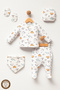 100% Cotton Organic Dinosaur Printed Newborn Hospital Discharge Set 5 Pieces - 3