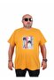 Men's Plus Size Crew Neck T-Shirt Beach Party 25191 Mustard