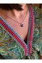 "Silver Color Black Heart Necklace — Elegant and Minimalist Design"