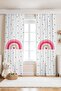 Pink Rainbow Patterned Children's Baby Room Background Curtain (Single Wing Pricing) - 3