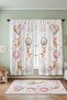 Swinging Rabbit Patterned Children's Baby Room Background Curtain with Balloons (Single Wing Pricing) - 3