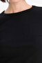 Slim Fit Basic Ribbed Camisole Black Women's Long Sleeve T-Shirt E5767Ax/Bk81 - 5