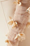 Off-Shoulder Floral Applique Evening Dress - 5